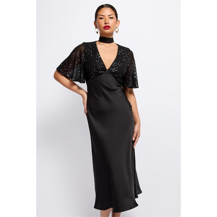 Little Mistress Women's Black Maxi Dress in Size 10, Sports Direct