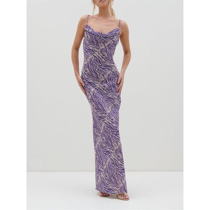 Pretty Lavish Women's Purple Keisha Long Maxi Dress in Size 14, Sports Direct