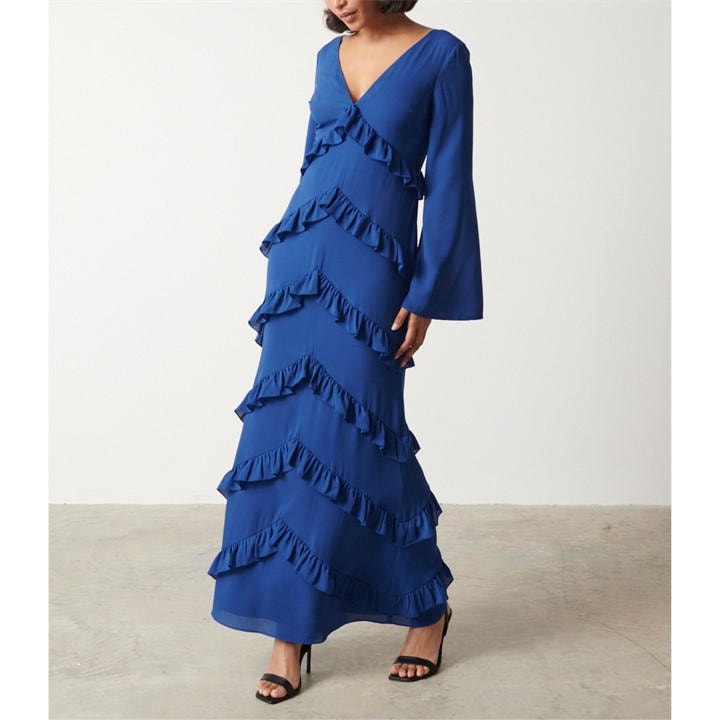 Pretty Lavish Women's Blue P Paige Maxi Dress in Size 8, Sports Direct