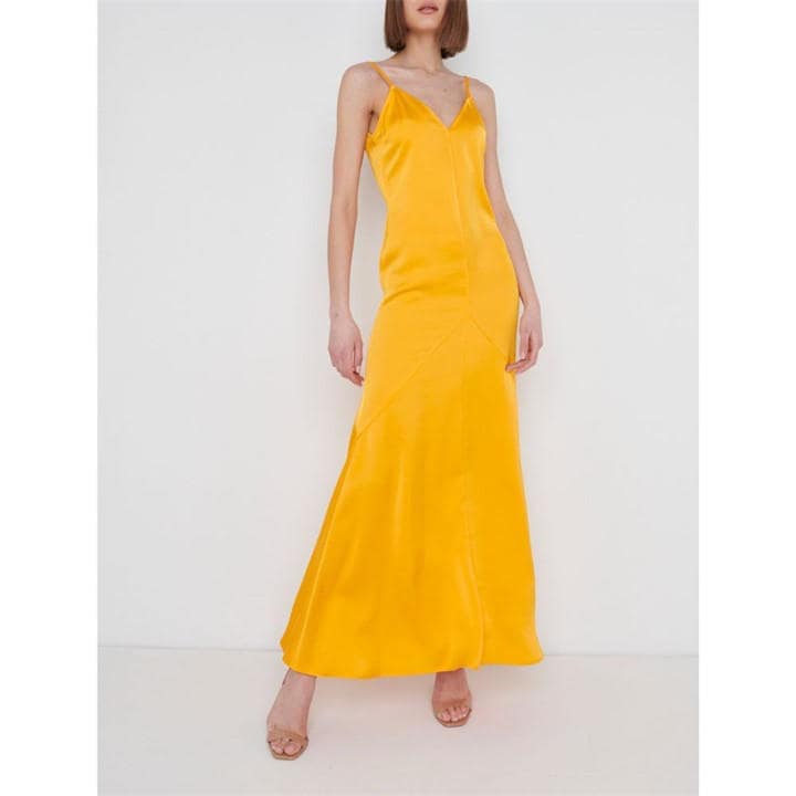 Pretty Lavish Women's Orange Long Maxi Dress in Size 6, Sports Direct