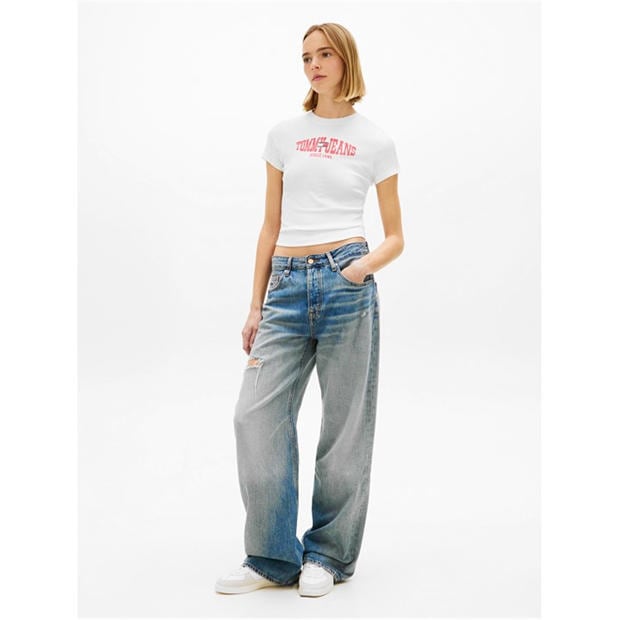 Ecru - Tommy Jeans - Women's T-Shirt