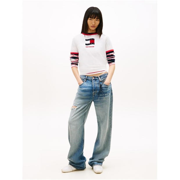 Ecru - Tommy Jeans - Women's T-Shirt