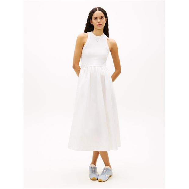 Ecru - Tommy Jeans - Women's Long Maxi Dress