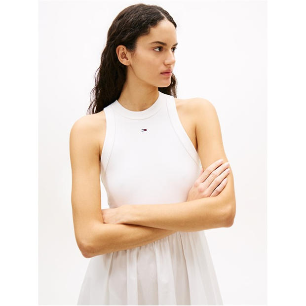 Ecru - Tommy Jeans - Women's Long Maxi Dress