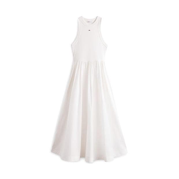 Ecru - Tommy Jeans - Women's Long Maxi Dress