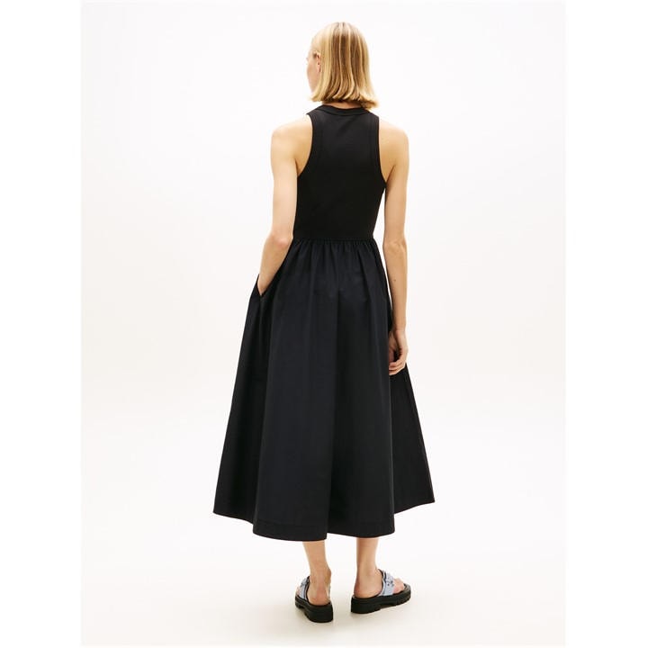 Tommy Jeans Women's Black Long Maxi Dress in Size 12, Sports Direct
