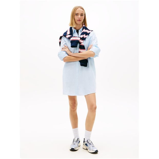 Powd Blue/Str - Tommy Jeans - Women's Shirt Dress
