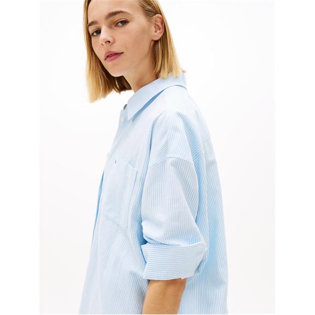 Powd Blue/Str - Tommy Jeans - Women's Shirt Dress