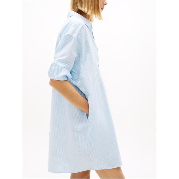 Powd Blue/Str - Tommy Jeans - Women's Shirt Dress