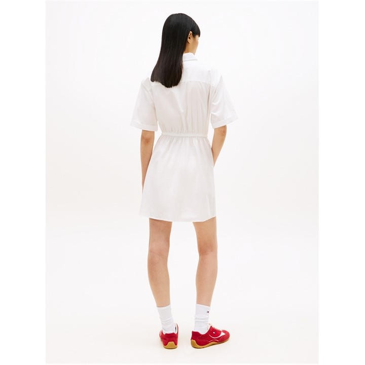 Tommy Jeans Women's White Shirt Dress in Size 8, Sports Direct