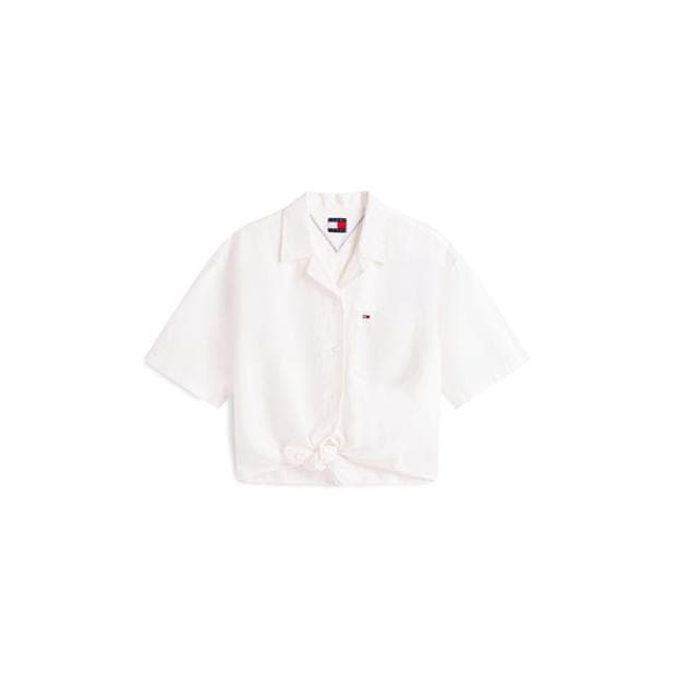 Ecru - Tommy Jeans - Women's Short Sleeve Plain Shirt