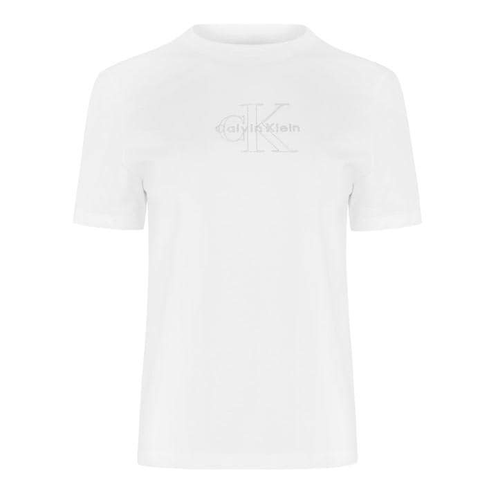 Calvin Klein Jeans Women's White Logo T-Shirt in Size 14, Sports Direct