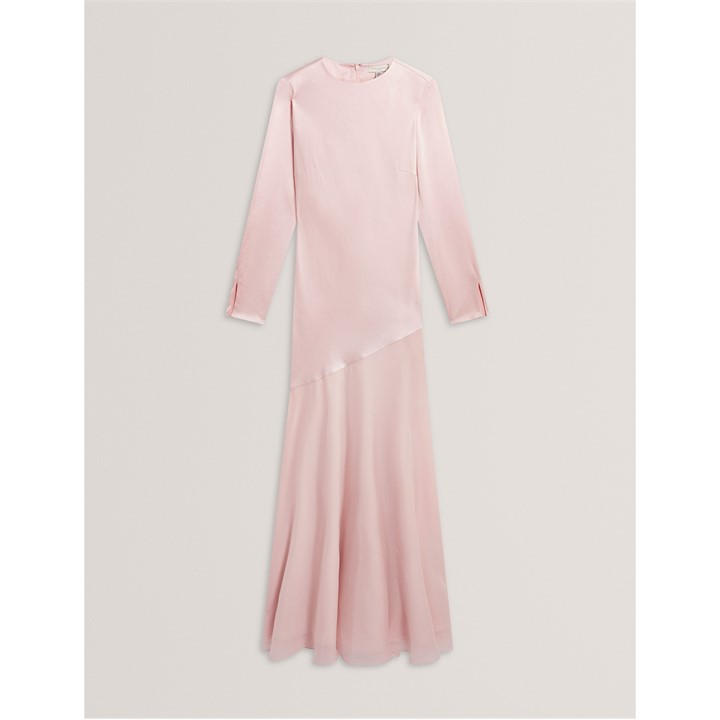 Ted Baker Women's Pink Long Sleeve Maxi Dress in Size 8, Sports Direct
