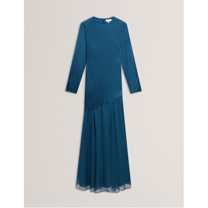 Ted Baker Women's Blue Long Sleeve Maxi Dress in Size 14, Sports Direct