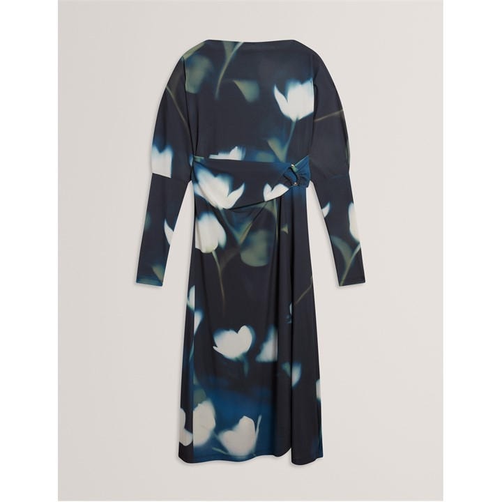 Ted Baker Women's Print Wrap Dress - Navy - 14 (L) - Image 3