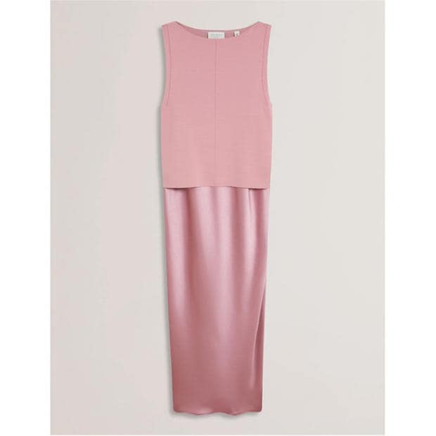 ted baker pink knit dress Women's Knitted Satin Slip Ebay