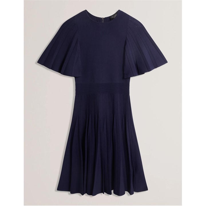 Ted Baker Women's Blue Knitted Skater Mini Dress in Size 10, Sports Direct