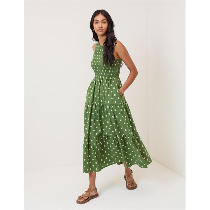 Nobodys  Women's Green Nc Charlie Midi Dress in Size 14, Sports Direct