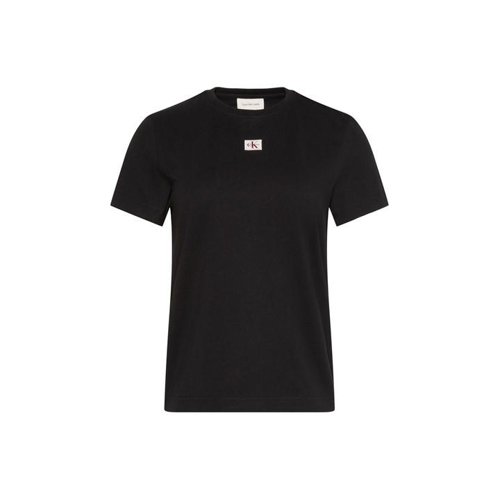 Calvin Klein Jeans Women's Black T-Shirt in Size 10, Sports Direct