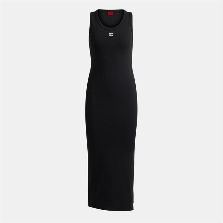 Hugo Women's Black Nalimera Bodycon Dress in Size 14, Sports Direct