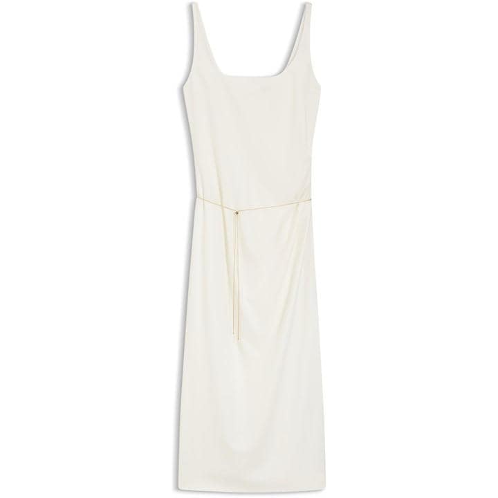 Hugo Women's Cream Bodycon Dress in Size 10, Sports Direct