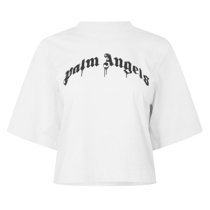 Palm Angels Women's White T-Shirt in Size 16, Sports Direct