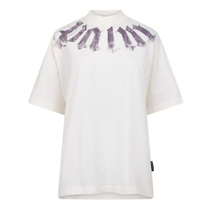 Palm Angels Women's White Oversized T-Shirt in Size 14, Sports Direct