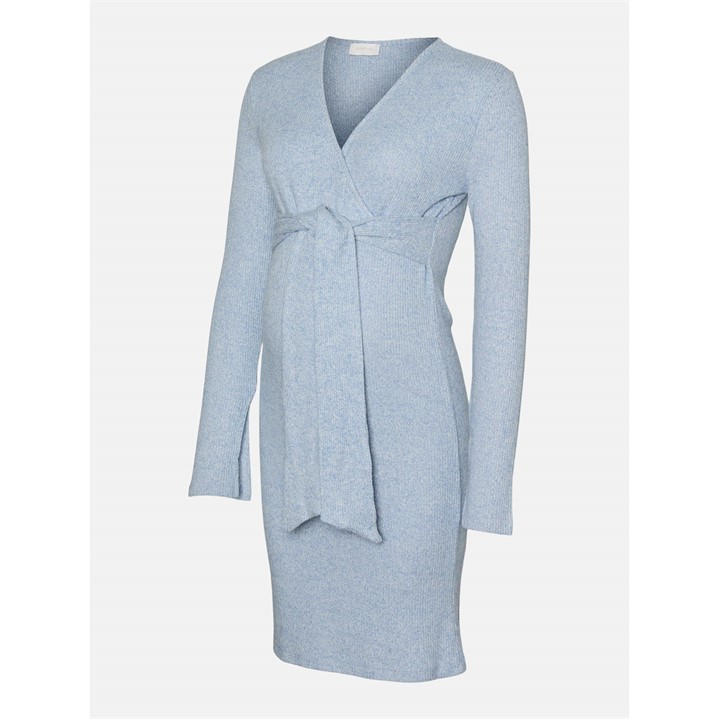 Mamalicious Women's Blue Mama Mlaniset Maxi Dress in Size 14, Sports Direct