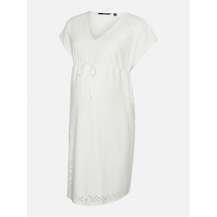 Mamalicious Women's White Mama Tassa Mini Dress in Size 10, Sports Direct