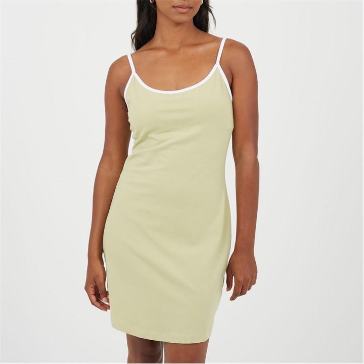 Brave Soul Women's Green Strappy Mini Dress With Contrast Trims in Size 14, Sports Direct