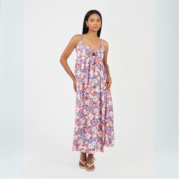 Корал/Лилаво - Brave Soul - Women's Strappy A Line Dress