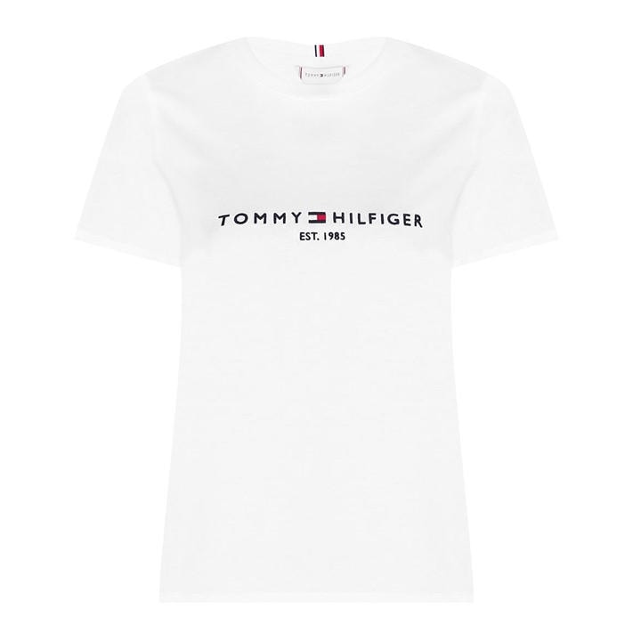 Tommy Hilfiger Women's White Essential T Shirt in Size 20, Sports Direct