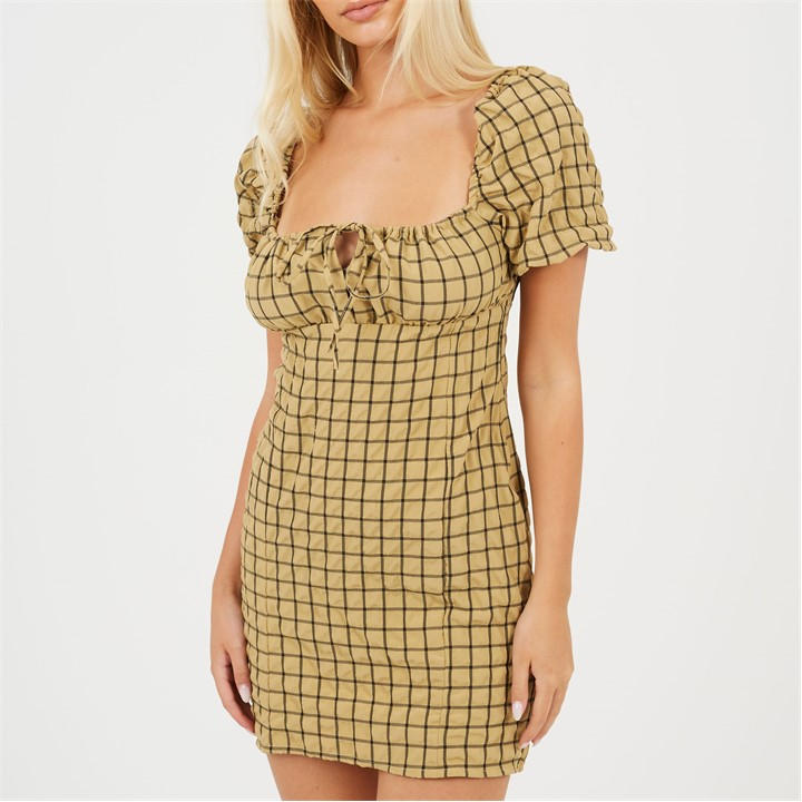 Brave Soul Women's  Puff Sleeve Mini Dress in Size 16, Sports Direct
