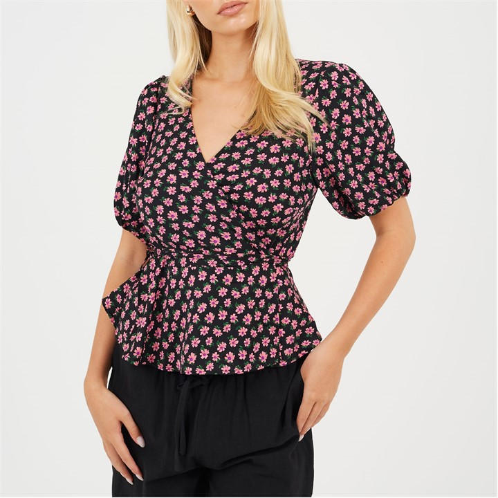 Brave Soul Women's  Wrap Top in Size 12, Sports Direct