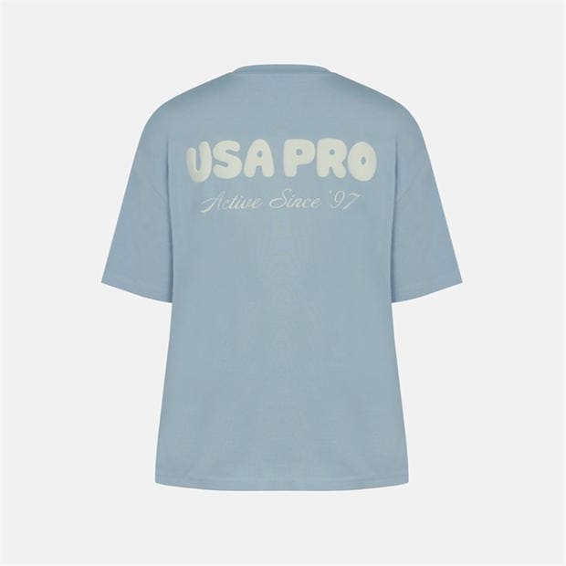 Brunera Blue - USA Pro - Women's Graphic Cotton Short Sleeve Oversized T-Shirt