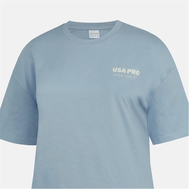 Brunera Blue - USA Pro - Women's Graphic Cotton Short Sleeve Oversized T-Shirt