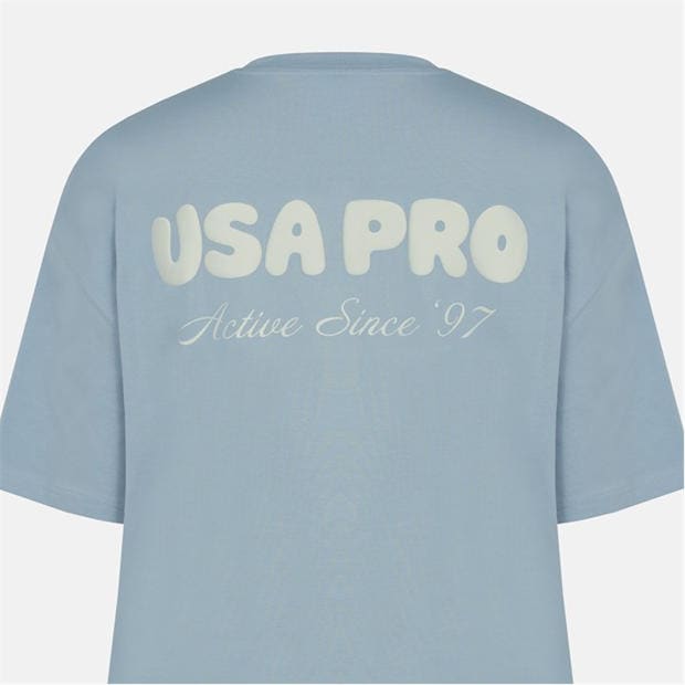 Brunera Blue - USA Pro - Women's Graphic Cotton Short Sleeve Oversized T-Shirt