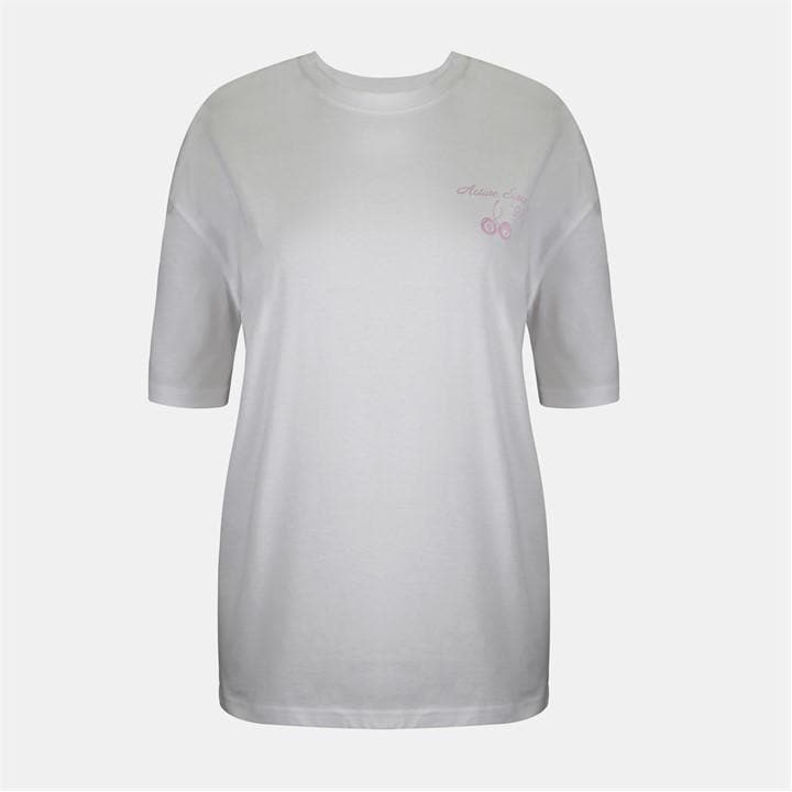 Usa Pro Women's White Graphic Cotton Short Sleeve Oversized T-Shirt in Size 10, Sports Direct