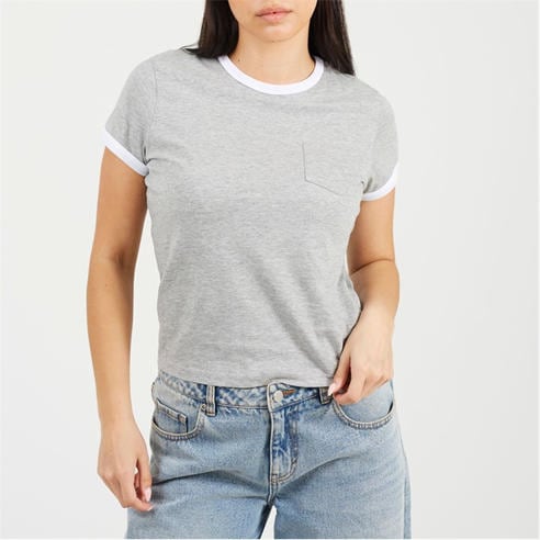 Brave Soul - Short Sleeve Chest Pocket T-shit with Contrast Neck and Sleeve Rib