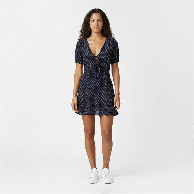 Navy Polka Dot - Jack Wills - Women's Mini Dress