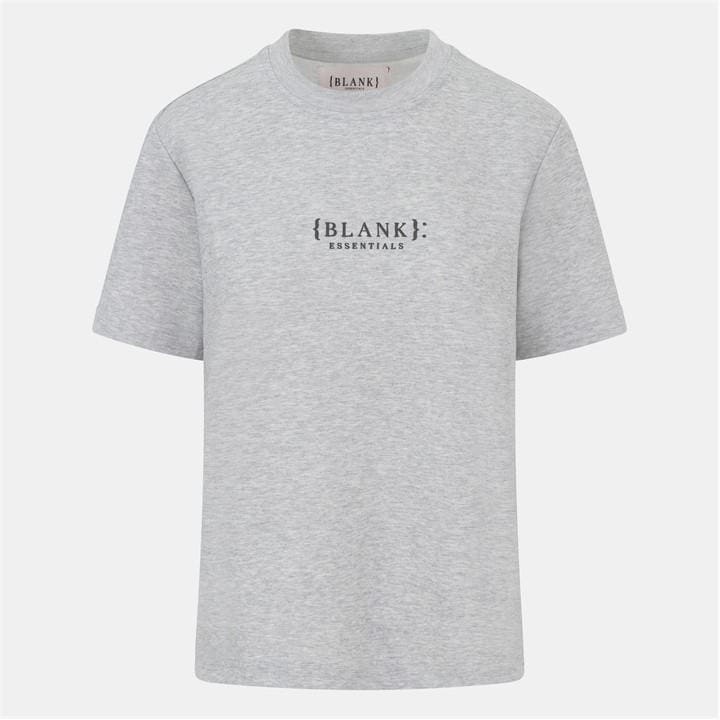 Blank Essentials Women's Grey Blank E Core Puff Print T-Shirt in Size 14, Sports Direct