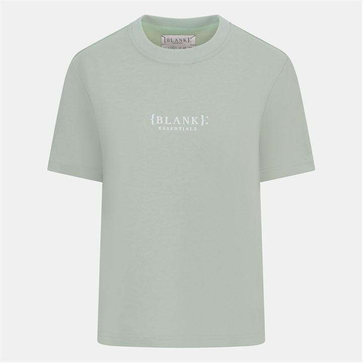 Blank Essentials Women's Green Blank E Core Puff Print T-Shirt in Size 10, Sports Direct