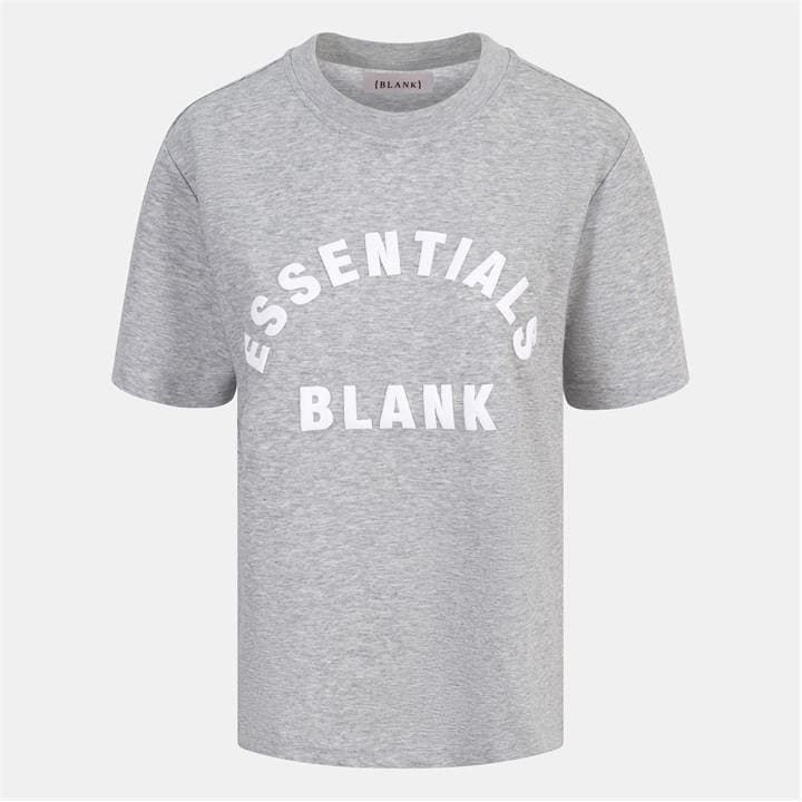 Blank Essentials Women's Grey Blank Arched Print Puff T-Shirt in Size 14, Sports Direct