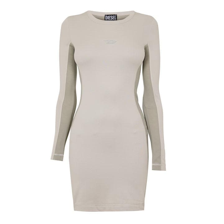 Diesel Women's Neutral Ovalout Abito Long Maxi Dress in Size 8, Sports Direct