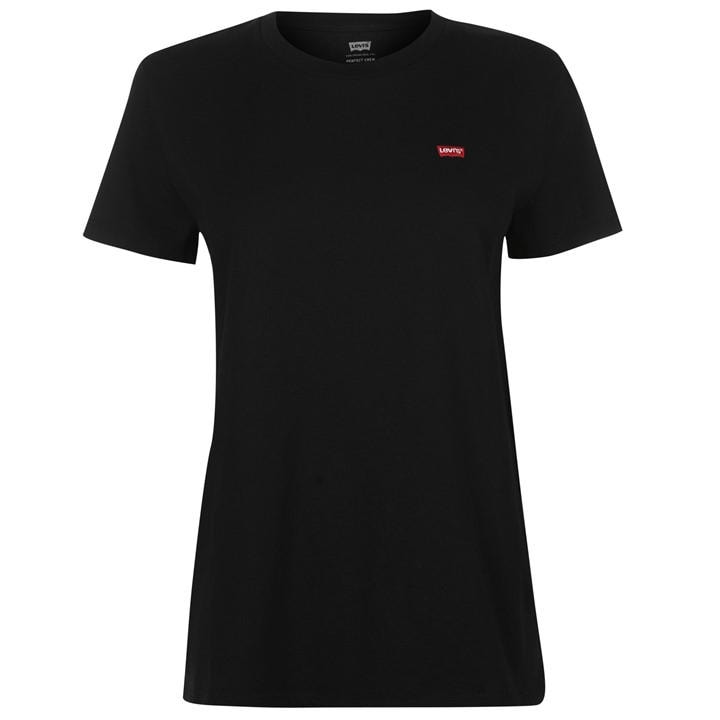 Levis Women's Black Perfect Tee in Size 12, Sports Direct