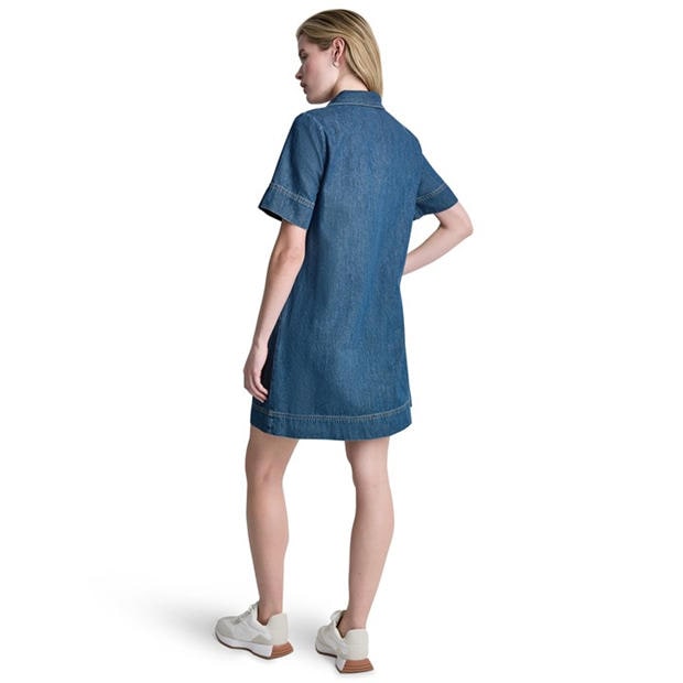 Rustic Indigo Dress - DKNY - Womens Logo