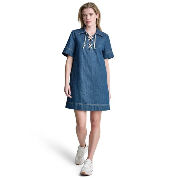 Rustic Indigo Dress - DKNY - Womens Logo