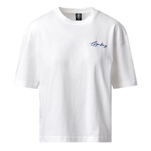 Gym King - Gym King Script Mindset Hip Length BF Tee - Cream
