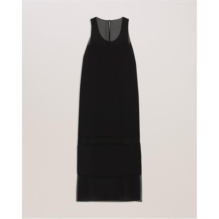 Ted Baker Women's Black Short Sleeve Midi Dress in Size 10, Sports Direct