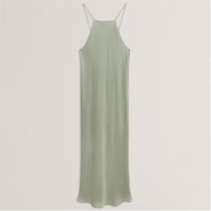 Ted Baker Women's Green Halter Neck Midi Dress in Size 12, Sports Direct
